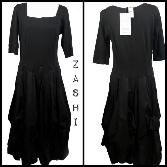 Drop Waist Tea Length Dress